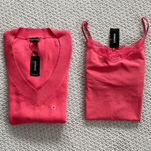 Express Sweater and Lace Camisole Set